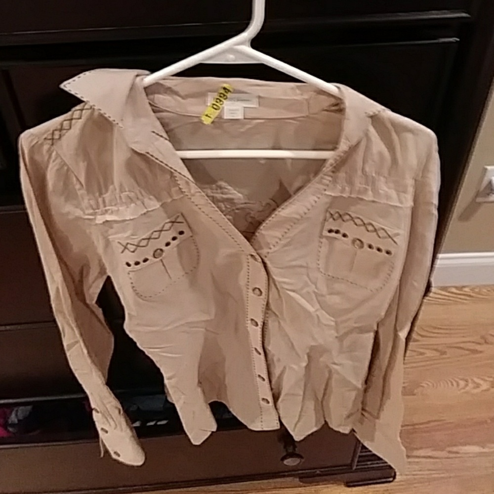 Brown western style top